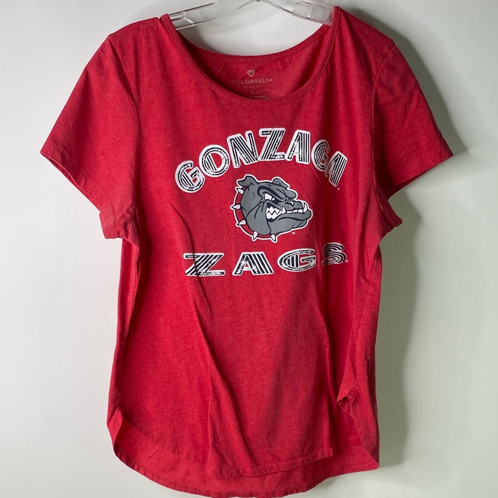 Colosseum Red Gonzaga Zags Short Sleeve Tee Womens Size Large- 1104
